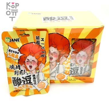 Кислая леденцовая карамель Yunhu Delicious со вкусом АДского Грейпфрута &mdash; Корейские товары для всей семьи(КорОпт)