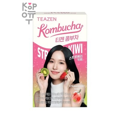 Teazen Kombucha Strawberry Kiwi — Чай (Комбуча), со вкусом Клубника Киви, 50 г