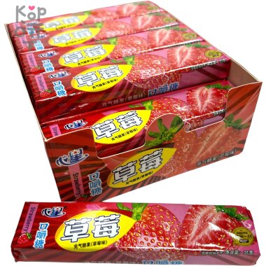 Жевательные конфеты Момент Досуга со вкусом Клубники — Корейские товары для всей семьи(КорОпт)