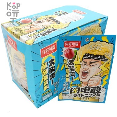 Кислая и освежающая карамель You are Q Sour Candy - со вкусом Клюквы — Корейские товары для всей семьи(КорОпт)