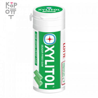 Резинка жевательная с лаймом и мятой Xylitol Lime Mint Lotte, 29гр. &mdash; Корейские товары для всей семьи(КорОпт)