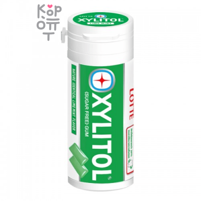 Резинка жевательная с лаймом и мятой Xylitol Lime Mint Lotte, 29гр.