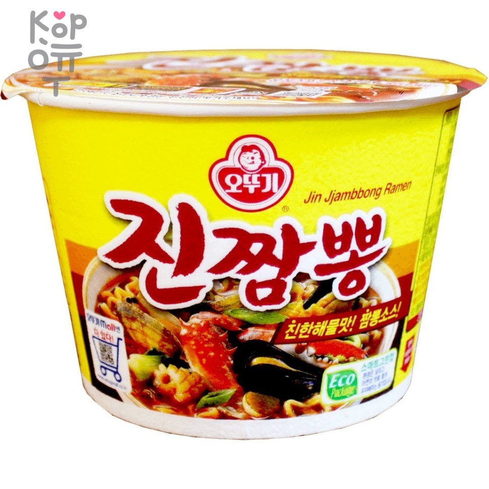 OTTOGI Лапша со вкусом морепродуктов (острая) Jin Jjambbong Ramen 115гр., купить с доставкой на дом фото 1 — Корейские товары для всей семьи(КорОпт)