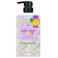 Mitsuei Love Line Pure Body Jasmine - Увлажняющий гель для душа с аргановым маслом, гиалуроновой кислотой и коллагеном, аромат Жасмина.