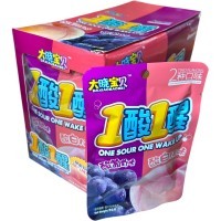 Кислая карамель On Sour One Wake Up Candy - Два вкуса кислый, второй леденящий - Клубника и Яблоко