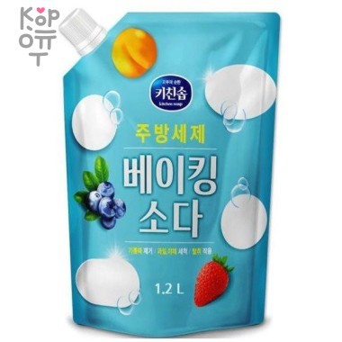 Mukunghwa - Нежное дезодорирующее средство для мытья посуды, овощей, фруктов и кухонной утвари с пищевой содой с фруктово-ягодным ароматом 1.2л. — Корейские товары для всей семьи(КорОпт)