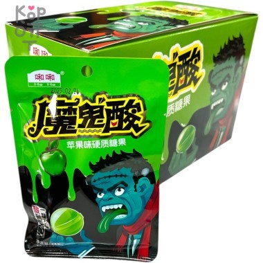 Кислая леденцовая карамель He He Super Sour - Жутко кислые конфеты Цветной язык, со вкусом Яблока &mdash; Корейские товары для всей семьи(КорОпт)