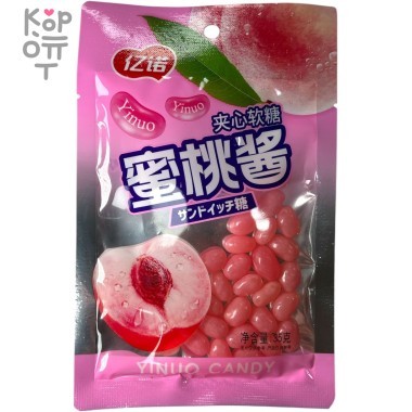 Мармелад Yinuo FruitCandy с Персиковым джемом — Корейские товары для всей семьи(КорОпт)