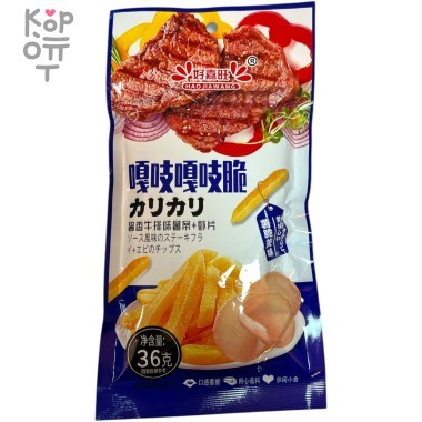 Картофельные чипсы Haoji Chips Картофель фри со вкусом Говяжьего стейка и креветки — Корейские товары для всей семьи(КорОпт)