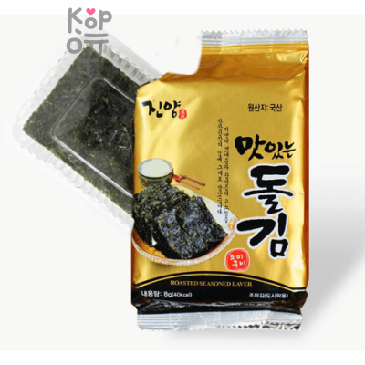 Морская капуста Jinyang Food Delicious Seasoned Laver - сушеная обжаренная, с солью 8гр.