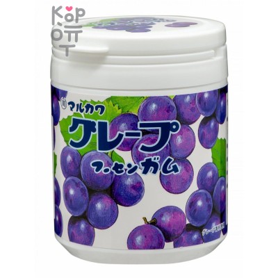Marukawa Grape Marble Gum Bottle - Резинка жевательная со вкусом винограда, банка, 130гр.