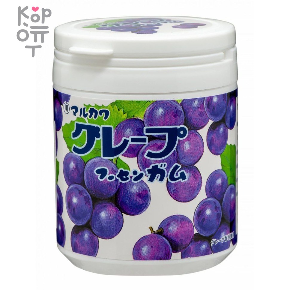 Marukawa Grape Marble Gum Bottle - Резинка жевательная со вкусом винограда, банка, 130гр., купить с доставкой на дом фото 1 &mdash; Корейские товары для всей семьи(КорОпт)