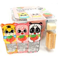 Печенье Dipping Sauce Cookie Bars Kids Finger Biscuits - Бисквитное печенье Зверята с нежным соусом, 28гр.