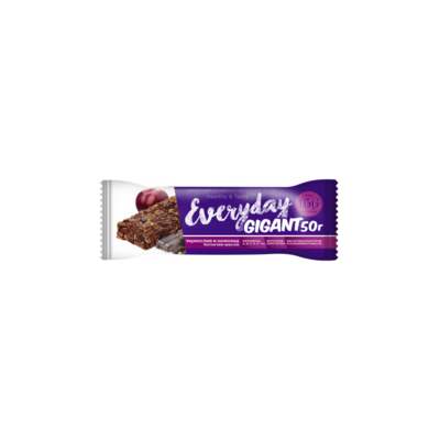 EVERYDAY — Батончик EVERYDAY GIGANT с черносливом и шоколадом, 50 г, 50 г
