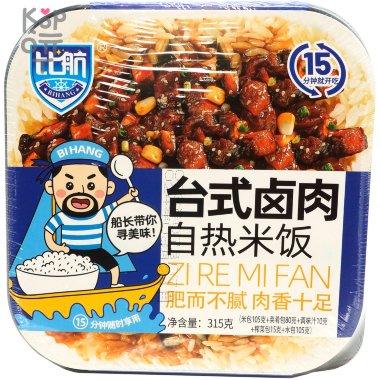 Саморазогревающийся рис Bihang с тушеной свининой в Тайваньском стиле, 315гр. &mdash; Корейские товары для всей семьи(КорОпт)