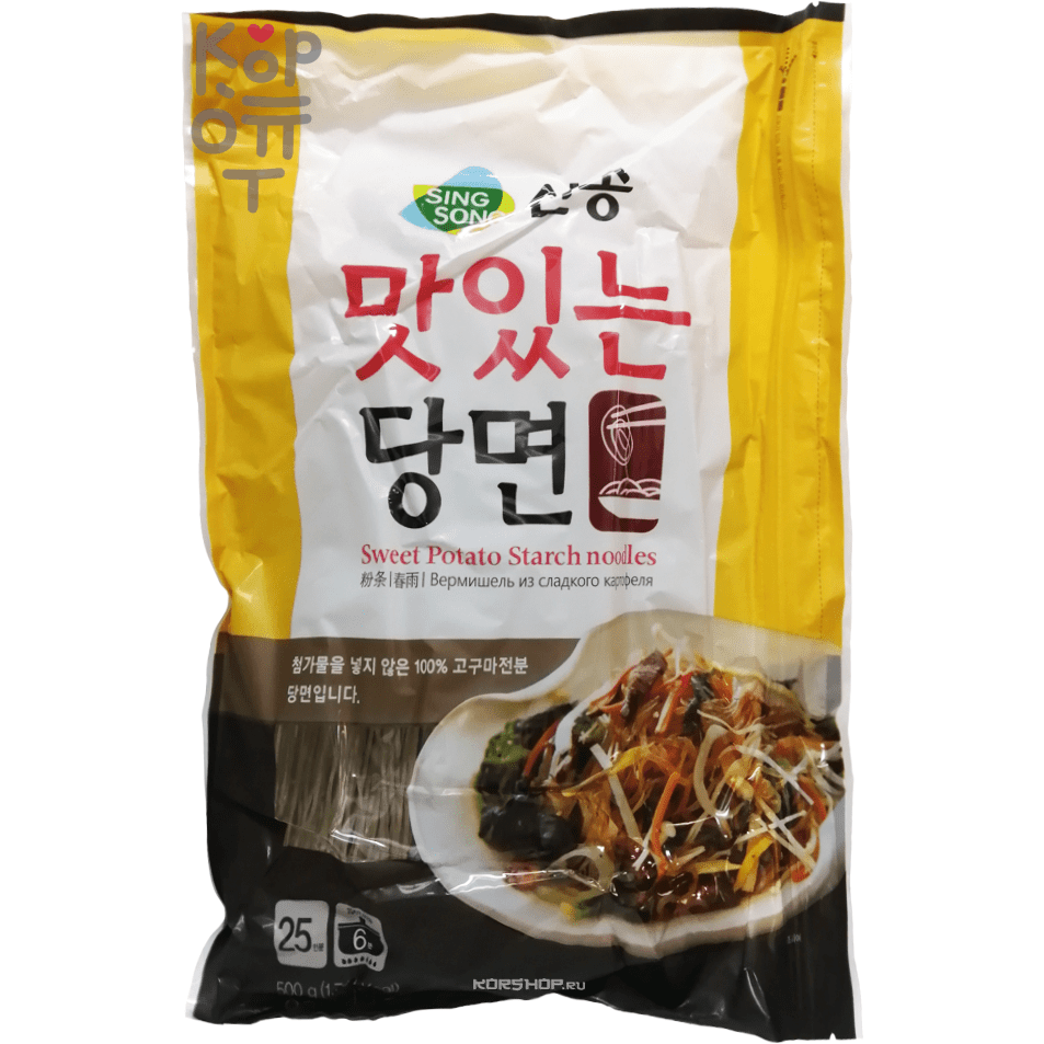 SingSong Sweet Potato Starch Noodles - Вермишель из сладкого картофеля, 500гр.*30шт. (в коробке)