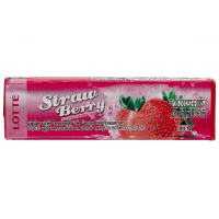 Резинка жевательная с клубникой Strawberry Lotte, 13,5гр. 
