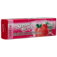 Резинка жевательная с клубникой Strawberry Lotte, 13,5гр. 