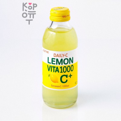 LOTTE Негазированный витаминизированный Daily-C lemon 1000 С 140 мл.