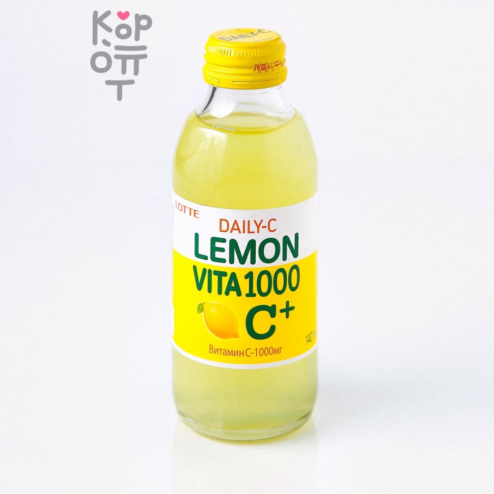 LOTTE Негазированный витаминизированный Daily-C lemon 1000 С 140мл.