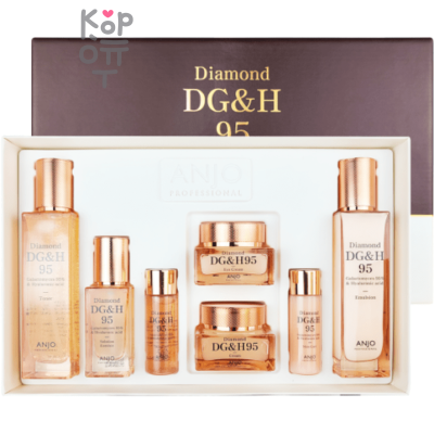 Anjo Professional Diamond DG&amp;H Skin-Care 5-piece Set - Набор для ухода за кожей с алмазным экстрактом 120 мл, 120 мл, 40 мл, 50 мл, 50 мл