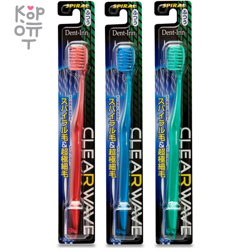 UFC Clear Wave Зубная щётка средней жесткости со спиралевидной щетиной фото 1 — Корейские товары для всей семьи(КорОпт)