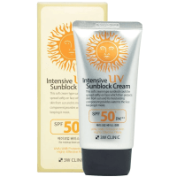 3W Clinic Intensive UV Sun Block Cream SPF 50PA+++ - Солнцезащитный крем для лица с экстрактом Алоэ 70мл.