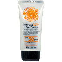 3W Clinic Intensive UV Sun Block Cream SPF 50PA+++ - Солнцезащитный крем для лица с экстрактом Алоэ 70мл.