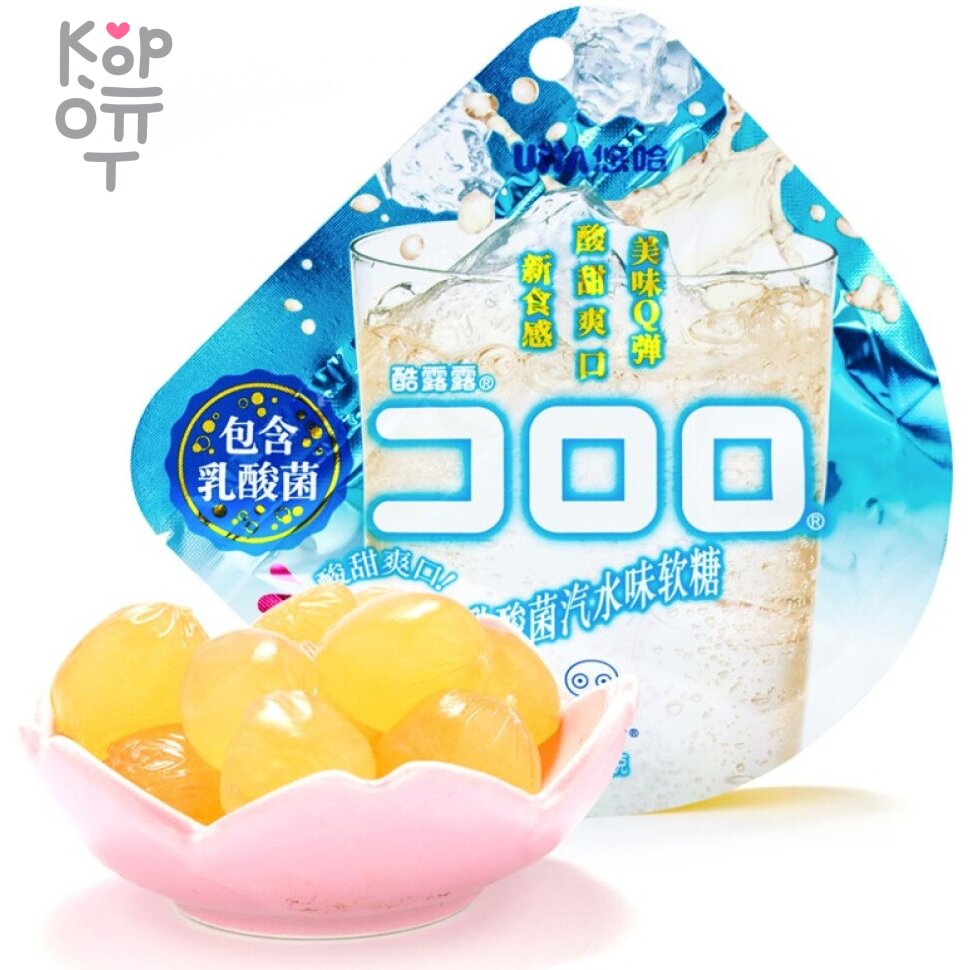 UHA CORORO Fruit Juice Gummy Yogurt - Жевательные конфеты, в японском стиле, с фруктовым соком и со вкусом Йогурта, 52гр., купить с доставкой на дом фото 1 — Корейские товары для всей семьи(КорОпт)