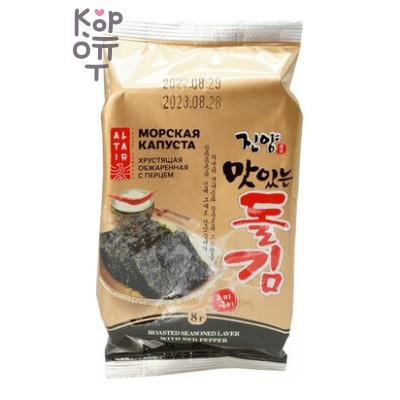 Jinyang Морская капуста хрустящая обжаренная, с красным перцем, 8 г