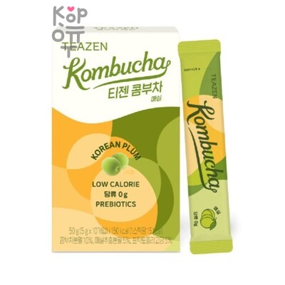 Teazen Kombucha Korean Plum — Чай (Комбуча), со вкусом Корейской сливы, 50 г