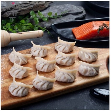 Пельмени Гедзе с семгой, ручной лепки, замороженные, Токио, 450гр. &mdash; Корейские товары для всей семьи(КорОпт)