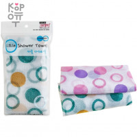 SUNG BO Мочалка для душа Circle Shower Towel - №178 28см*100см средней жесткости, нейлон, полиэстер
