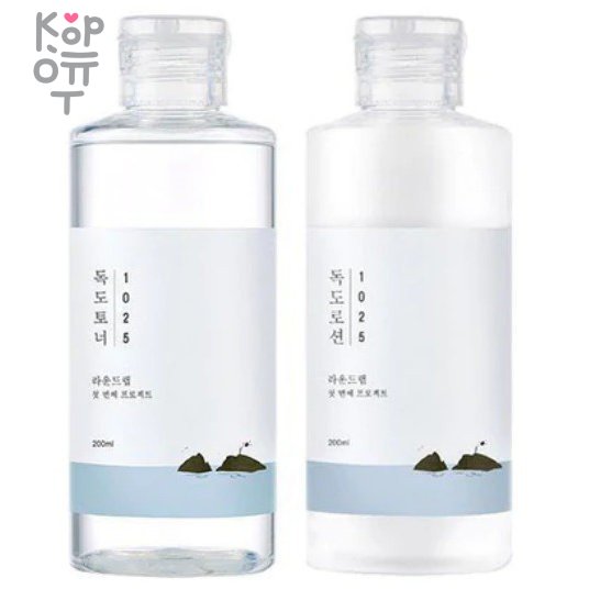 Round Lab 1025 Dokdo Toner + Lotion - Увлажняющий Тонер+Лосьон для лица, 200мл+200мл., купить с доставкой на дом фото 1 — Корейские товары для всей семьи(КорОпт)