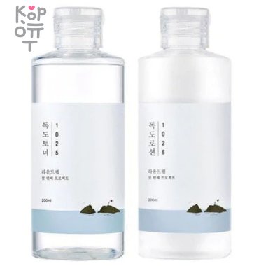 Round Lab 1025 Dokdo Toner + Lotion - Увлажняющий Тонер+Лосьон для лица, 200мл+200мл. &mdash; Корейские товары для всей семьи(КорОпт)