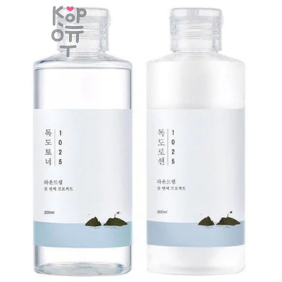 Round Lab 1025 Dokdo Toner + Lotion - Увлажняющий Тонер+Лосьон для лица, 200мл+200мл.