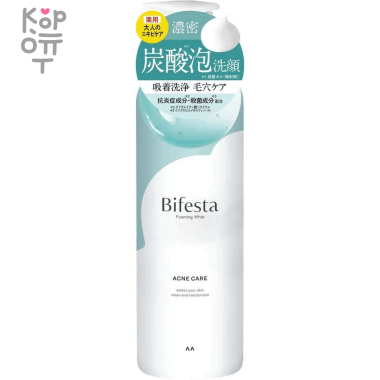 Mandom Bifesta Acne Care Foaming Whip - Пенка для проблемной кожи лица 200мл. — Корейские товары для всей семьи(КорОпт)