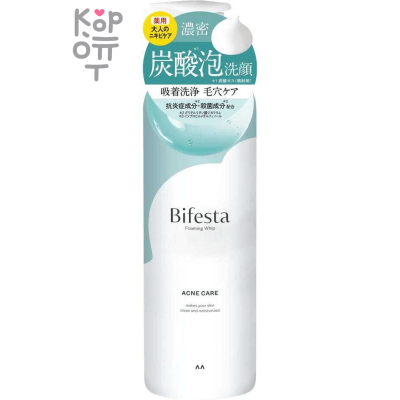 Mandom Bifesta Acne Care Foaming Whip - Пенка для проблемной кожи лица 200мл.