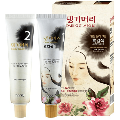 Daeng Gi Meo Ri Medicinal Herb Hair Color - Крем-краска для волос с лекарственными травами, темно-коричневый, 120 мл