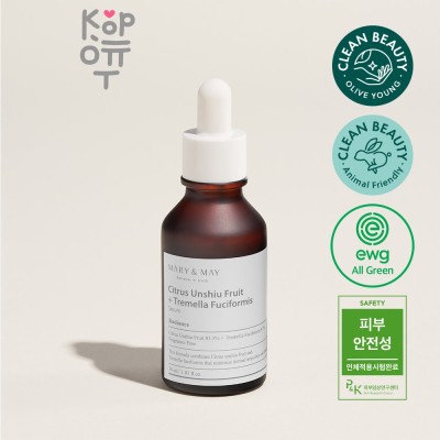 Mary&amp;May Citrus Unshiu Fruit + Tremella Fuciformis Serum - Сыворотка с экстрактом зеленого мандарина и гриба тримеллы, 30мл. 