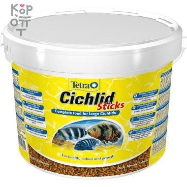 TetraCichlid Sticks корм для всех видов цихлид в палочках 10 л (ведро) — Корейские товары для всей семьи(КорОпт)