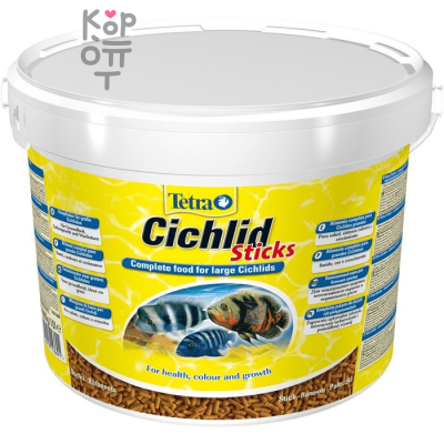 TetraCichlid Sticks корм для всех видов цихлид в палочках 10 л (ведро)