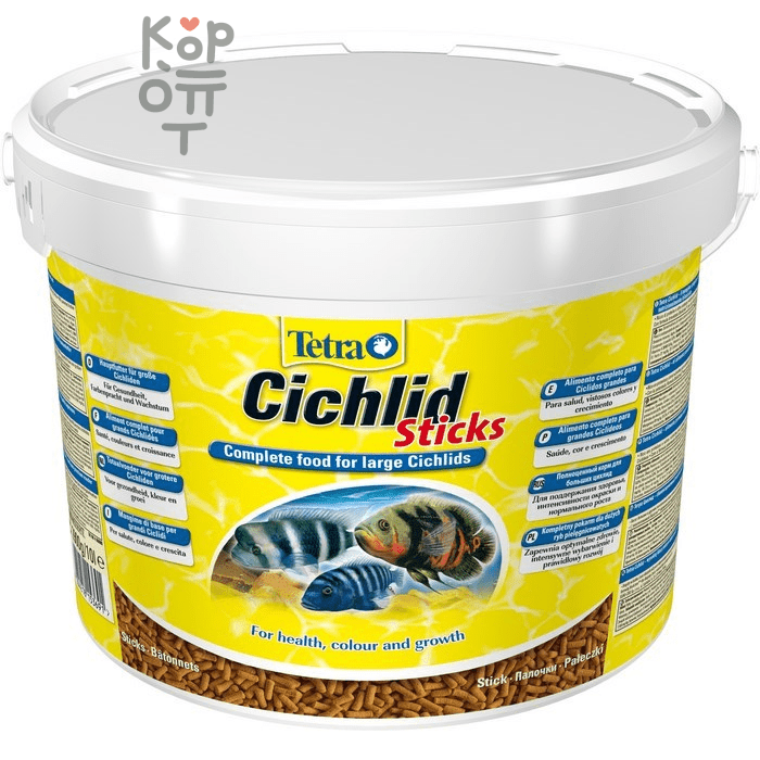 TetraCichlid Sticks корм для всех видов цихлид в палочках 10л. (ведро)