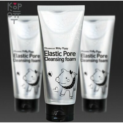 Elizavecca Milky Piggy Elastic Pore Cleansing Foam - Черная пенка для умывания с дрвесным углем и растительными экстрактами, 120 мл Elizavecca Milky Piggy Elastic Pore Cleansing Foam Черная пенка для умывания с дрвесным — уходовое средство для регулярного использования; в товаре выделяется: древесный уголь. В КорОпт можно подобрать свежие приходы азиатской косметики с хорошим остаточным сроком годности и собрать заявку по средствам регулярного ухода.