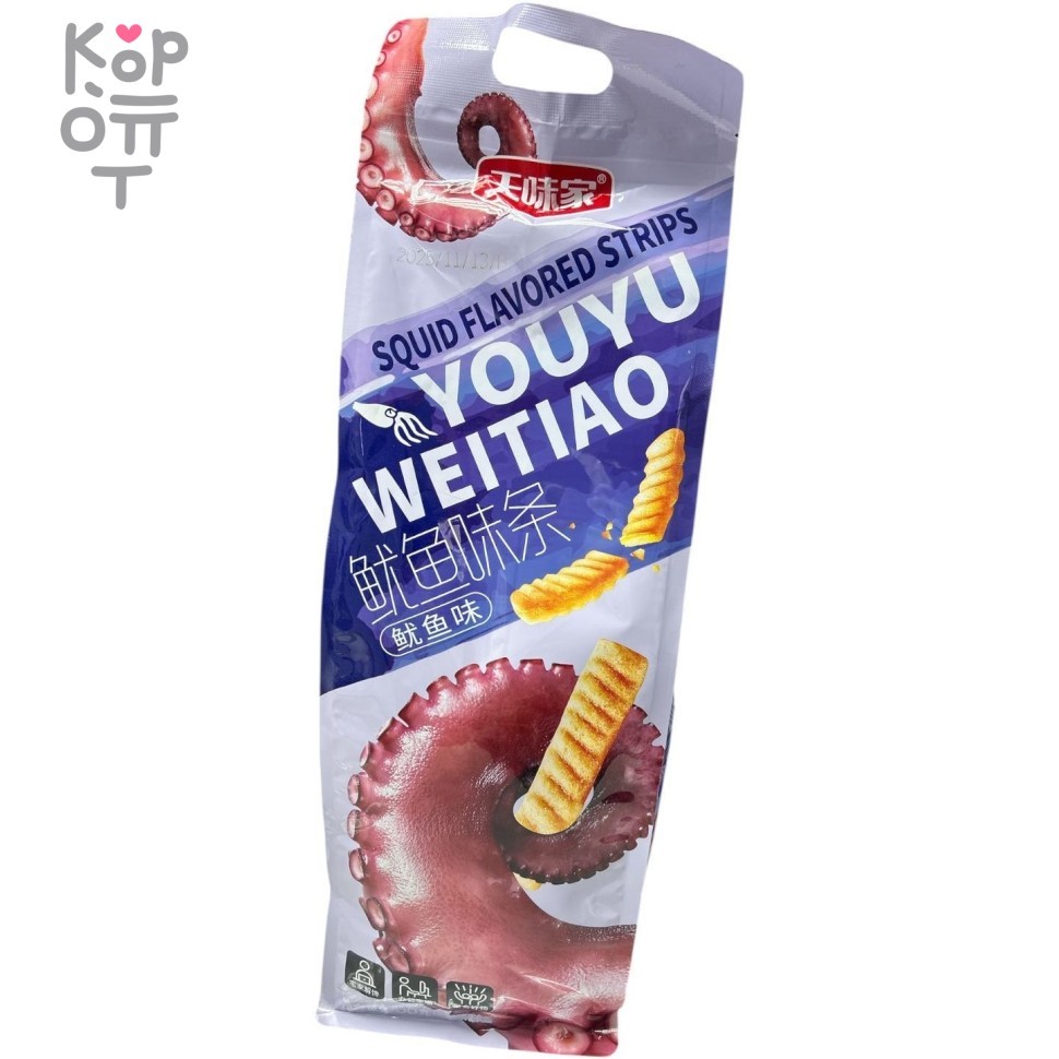 Чипсы в Гигантской упаковке Xiao Ming - со вкусом кальмара, 200гр., купить с доставкой на дом фото 1 &mdash; Корейские товары для всей семьи(КорОпт)