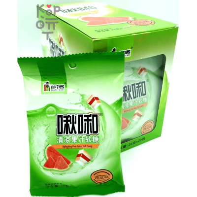 Конфеты жевательные Dushike Refreshing со вкусом арбуза, 480гр.
