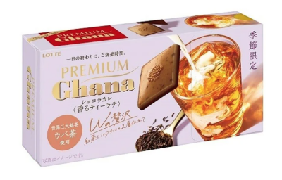 Lotte Ghana Premium Royal Milk Tea — Шоколад ГАНА Премиум ароматный чай латте, 64 г