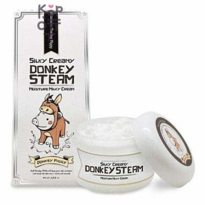 Elizavecca Donkey Piggy Silky Creamy Donkey Steam Moisture Milky Cream - Молочный паровой крем для лица, 100 мл