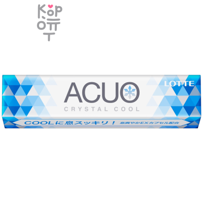 Lotte ACUO Crystal Сool - Резинка жевательная Кристальный Холод  21гр., блок 20шт.