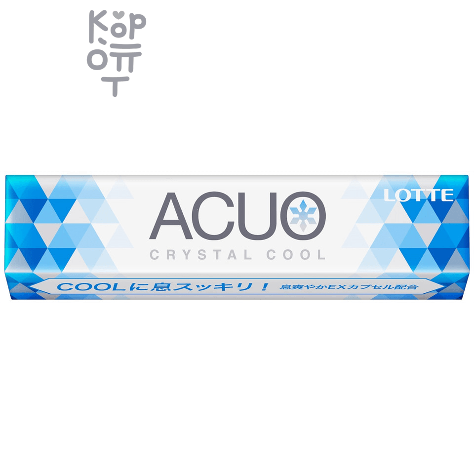 Lotte ACUO Crystal Сool - Резинка жевательная Кристальный Холод  21гр., блок 20шт.